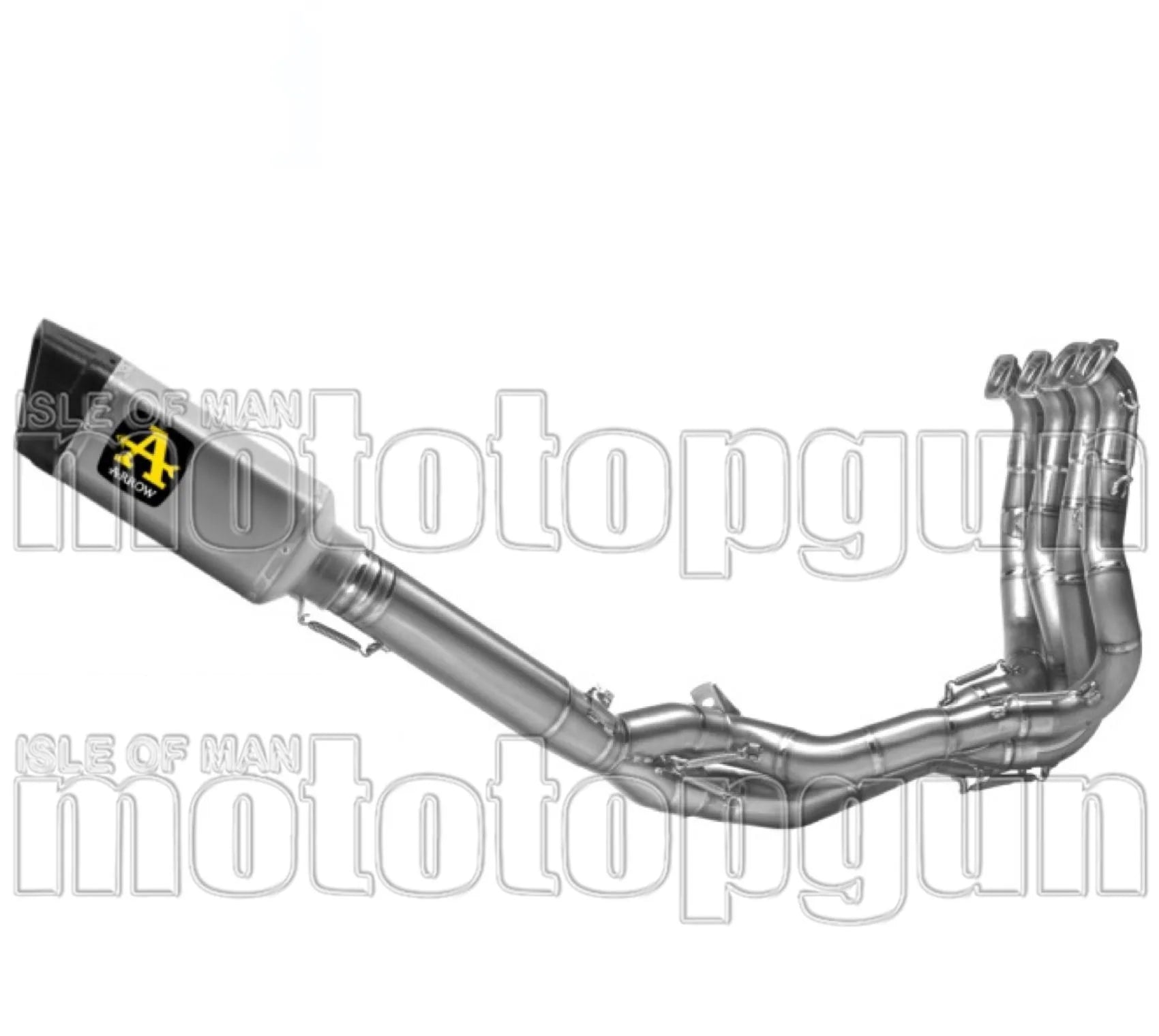 Komplette Auspuffanlage Ohne Katalysator Und Ohne Geräuschzulassung Indy-Race Competition Sbk Evo Full Titan Carbon - Arrow Special Parts Kompatibel Mit Kawasaki Zx 10Rr (2021-2024)