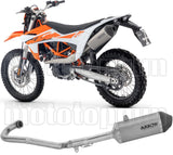 Complete Exhaust System Without Catalytic Converter And Without Sound Certification Explorer Titanium Body And Carbon Cap - Arrow Special Parts Compatible With Ktm 690 Smc R (2025-2026)