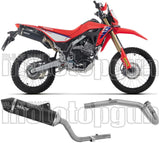 Komplette Auspuffanlage Ohne Katalysator Und Ohne Geräuschzulassung Icon Aluminium Schwarz Endkappe Carby - Arrow Special Parts Kompatibel Mit Honda Crf 300 L (2025-2026)