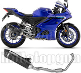 Komplette Auspuffanlage Ohne Katalysator Und Ohne Geräuschzulassung Icon Aluminium Schwarz Endkappe Carby - Arrow Special Parts Kompatibel Mit Yamaha Mt-125 (2025-2026)