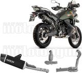 Komplette Auspuffanlage Ohne Katalysator Und Mit Geräuschzulassung Indy-Race Evo Körper Aus Alu Schwarz Und Kappe Aus Carbon - Arrow Special Parts Kompatibel Mit Cfmoto 1000 Mt-X (2026)