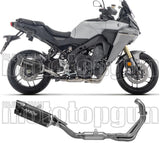 Komplette Auspuffanlage Ohne Katalysator Und Ohne Geräuschzulassung Indy-Race Evo Aluminium Schwarz Endkappe Carby - Arrow Special Parts Kompatibel Mit Yamaha Tracer 9 (2025-2026)
