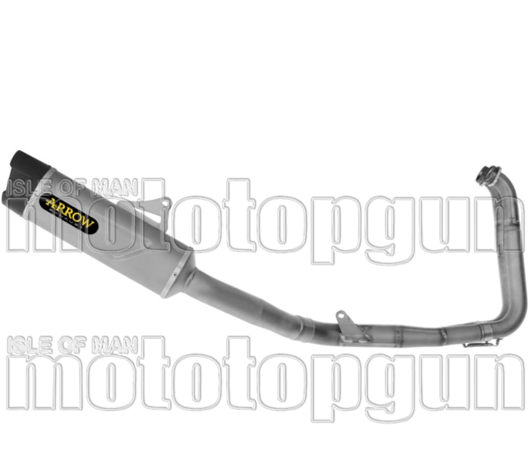 Complete Exhaust System Without Catalytic Converter And Without Sound Certification Indy-Race Evo Competition Titanium Carby End Cap - Arrow Special Parts Compatible With Suzuki Gsx 8R (2024-2026)