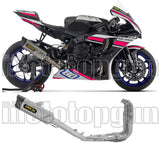 Complete Exhaust System Without Catalytic Converter And Without Sound Certification Indy-Race Evo Competition Titanium Carby End Cap - Arrow Special Parts Compatible With Yamaha Yzf-R1 1000 (2025)