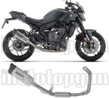 Komplette Auspuffanlage Ohne Katalysator Und Ohne Geräuschzulassung Indy-Race Evo Titan Endkappe Carby - Arrow Special Parts Kompatibel Mit Yamaha Mt-07 (2025-2026)