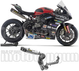 Komplette Auspuffanlage Ohne Katalysator Und Ohne Geräuschzulassung Indy-Race Competition Evo 2 Titan Endkappe Carby - Arrow Special Parts Kompatibel Mit Ducati Panigale V2 (2020-2024)