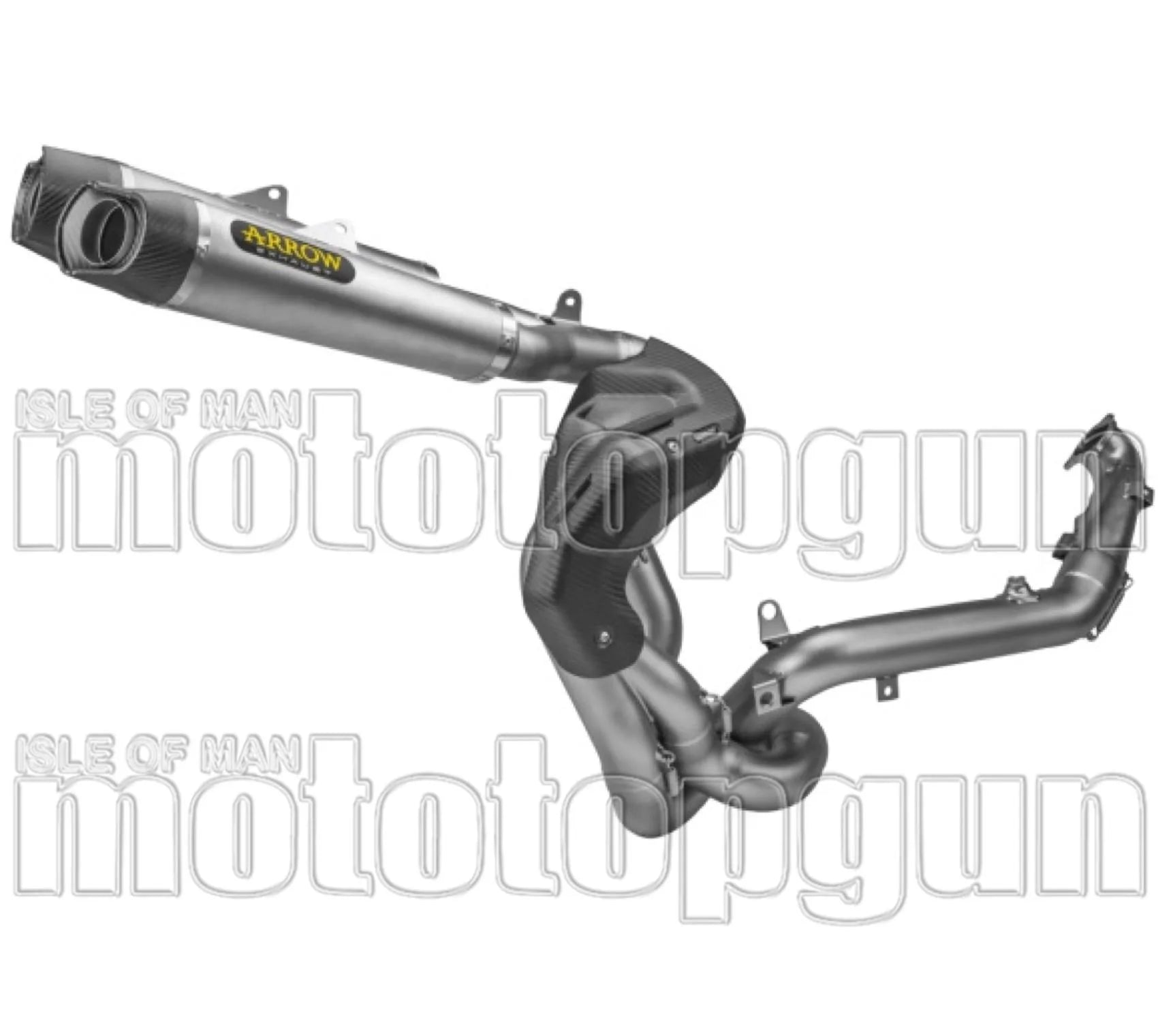 Komplette Auspuffanlage Ohne Katalysator Und Ohne Geräuschzulassung Indy-Race Competition Evo Titan Endkappe Carby - Arrow Special Parts Kompatibel Mit Ducati Panigale V2 (2020-2024)
