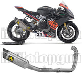 Complete Exhaust System Without Catalytic Converter And Without Sound Certification Pista Competition Sport Bike Titanium Carby End Cap - Arrow Special Parts Compatible With Aprilia Rs 660 (2025-2026)