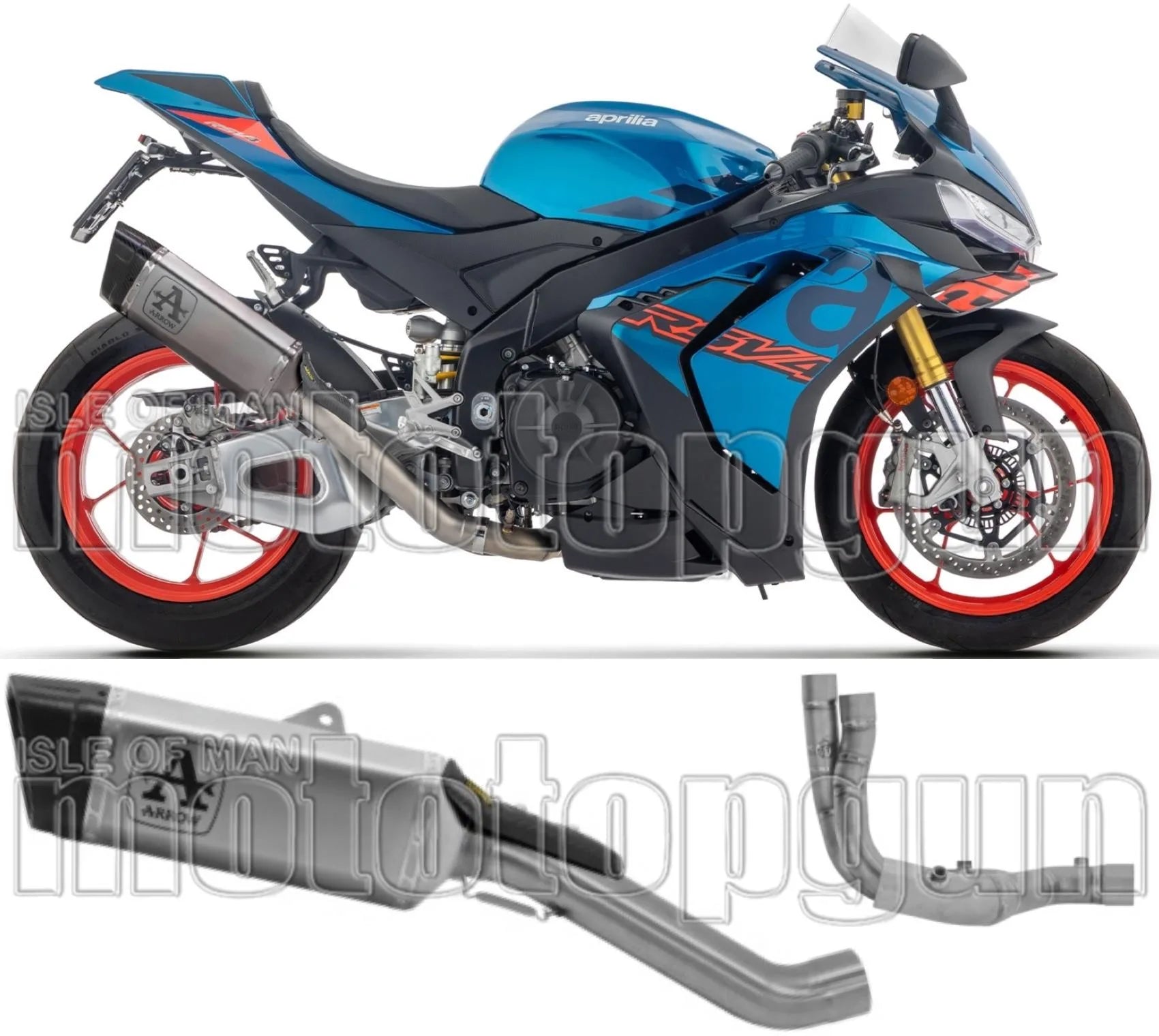 Komplette Auspuffanlage Ohne Katalysator Und Ohne Geräuschzulassung Pista Titan Endkappe Carby - Arrow Special Parts Kompatibel Mit Aprilia Tuono V4 1100 (2025-2026)