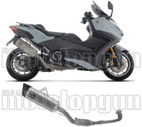 Komplette Auspuffanlage Ohne Katalysator Und Ohne Geräuschzulassung Pista Titan Endkappe Carby - Arrow Special Parts Kompatibel Mit Yamaha T-Max 560 (2025-2026)