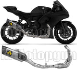 Komplette Auspuffanlage Ohne Katalysator Und Ohne Geräuschzulassung Pista Competition Titan Endkappe Carby - Arrow Special Parts Kompatibel Mit Yamaha Yzf R9 (2025)