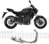 Komplette Auspuffanlage Ohne Katalysator Und Ohne Geräuschzulassung Pro-Race Titan Titan - Arrow Special Parts Kompatibel Mit Yamaha Mt-07 (2021-2024)