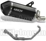 Komplette Auspuffanlage Ohne Katalysator Und Ohne Geräuschzulassung Sonora Titan Schwarz Endkappe Carby - Arrow Special Parts Kompatibel Mit Ktm 1390 Superadventure R (2025-2026)