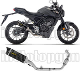 Komplette Auspuffanlage Ohne Katalysator Und Ohne Geräuschzulassung Thunder Aluminium Schwarz Carbon - Arrow Special Parts Kompatibel Mit Honda Cb 125 R (2024-2026)