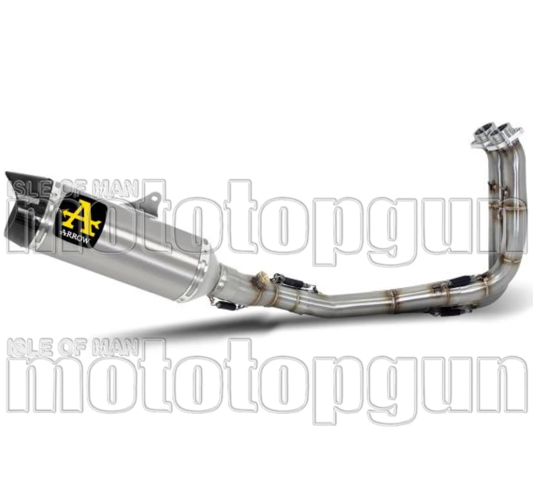 Komplette Auspuffanlage Ohne Katalysator Und Ohne Geräuschzulassung Thunder Titan Endkappe Carby - Arrow Special Parts Kompatibel Mit Yamaha Mt-07 (2025-2026)