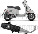 Komplette Auspuffanlage Ohne Katalysator Und Ohne Geräuschzulassung Urban Aluminium Schwarz Endkappe Carby - Arrow Special Parts Kompatibel Mit Piaggio Vespa Gts 310 (2025-2026)
