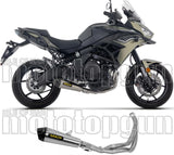 Komplette Auspuffanlage Ohne Katalysator Und Ohne Geräuschzulassung X-Kone Titan Schwarz Endkappe Carby - Arrow Special Parts Kompatibel Mit Kawasaki Versys 650 (2025-2026)