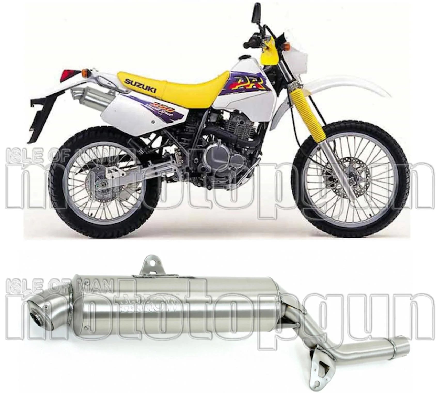 Auspuffendrohr Ohne Geräuschzulassung Paris Dacar Edelstahl Edelstahl - Arrow Special Parts Kompatibel Mit Suzuki Dr 350 S (1990-1995)