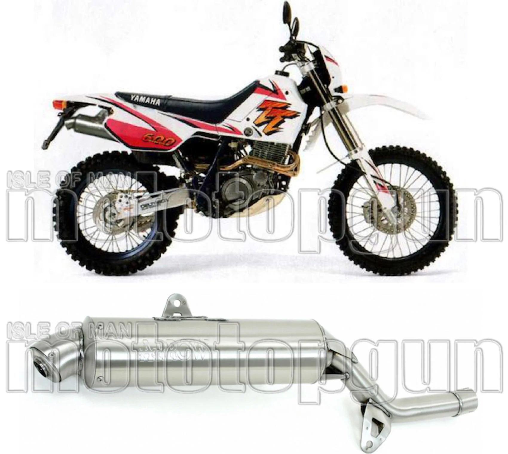 Auspuffendrohr Ohne Geräuschzulassung Paris Dacar Edelstahl Edelstahl - Arrow Special Parts Kompatibel Mit Yamaha Tt 600 E (2000)