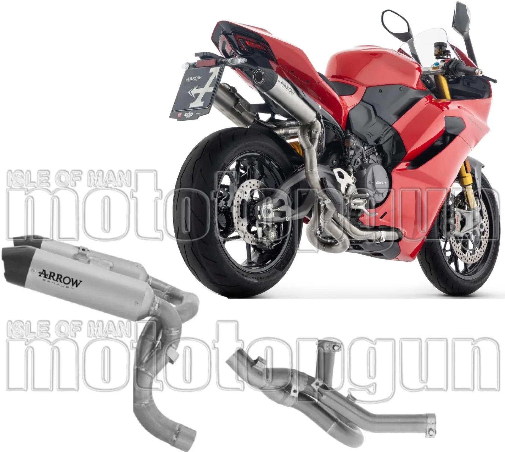 Auspuffendstück Ohne Katalysator Und Ohne Geräuschzulassung Full Titan - Arrow Special Parts Kompatibel Mit Ducati Panigale V2 - S (2025-2026)