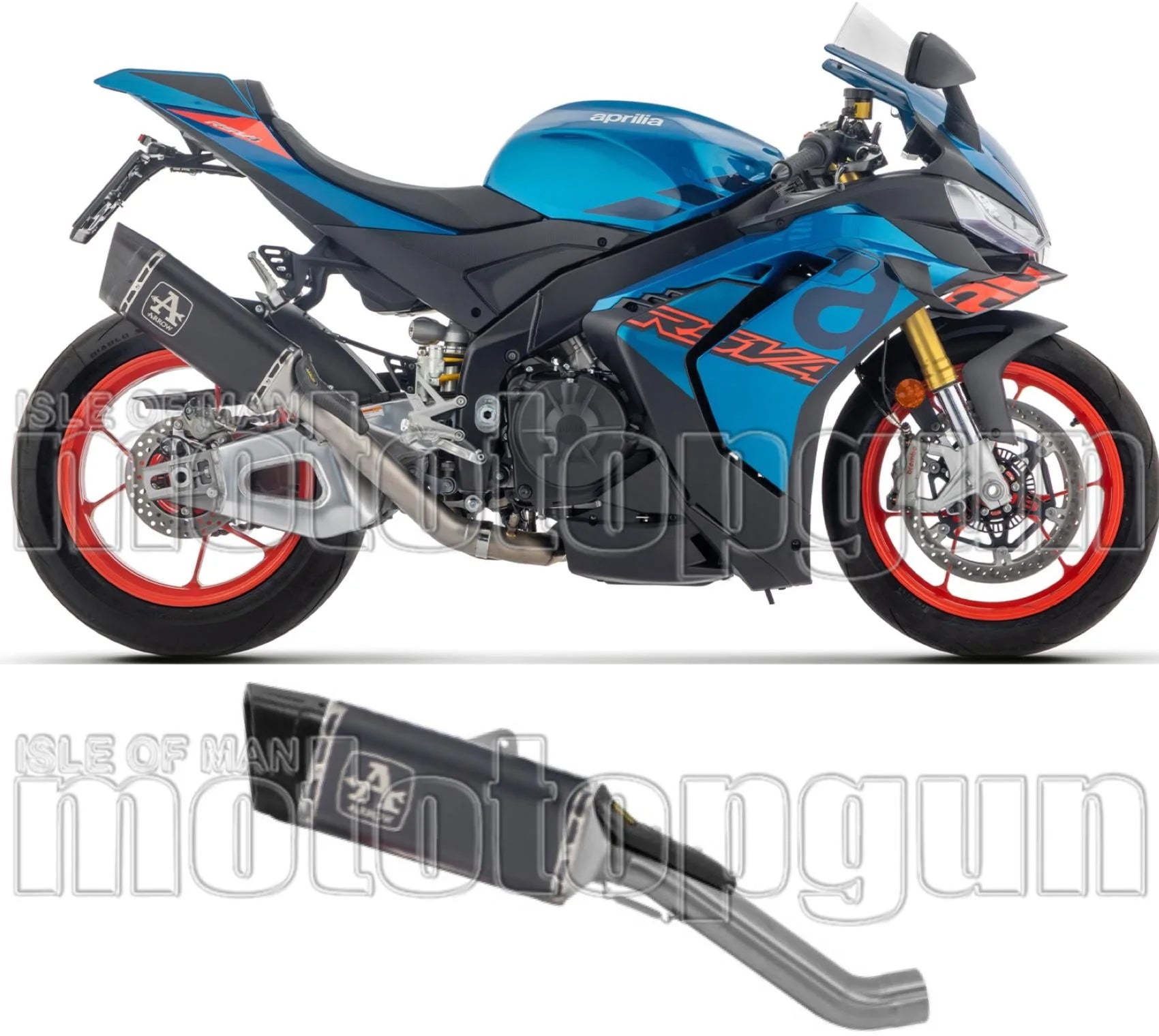 Auspuffendrohr Ohne Geräuschzulassung Pista Titan Schwarz Endkappe Carby - Arrow Special Parts Kompatibel Mit Aprilia Tuono V4 1100 (2025-2026)