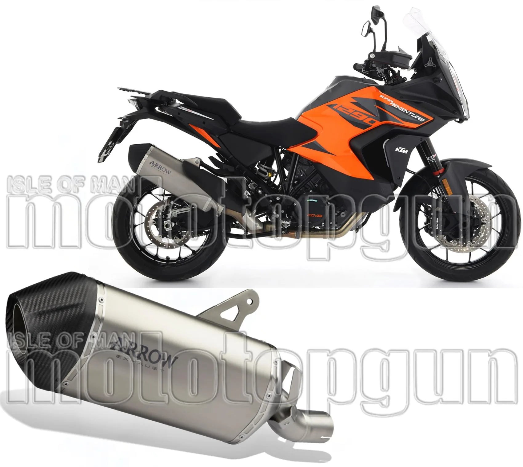 Auspuffendrohr Ohne Geräuschzulassung Sonora Titan Carbon - Arrow Special Parts Kompatibel Mit Ktm 1290 Superadventure S (2021-2024)