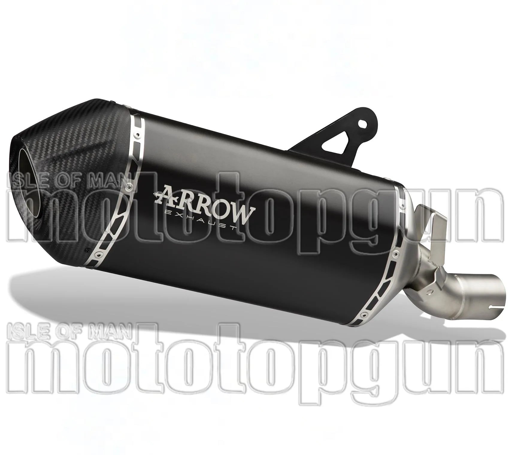 Auspuffendrohr Ohne Geräuschzulassung Sonora Aluminium Schwarz Endkappe Carby - Arrow Special Parts Kompatibel Mit Ktm 1390 Superadventure S (2025-2026)