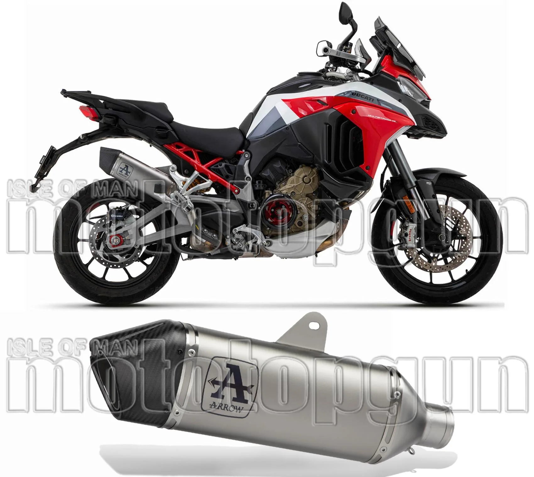Auspuffendrohr Ohne Geräuschzulassung Veloce Titan Carbon - Arrow Special Parts Kompatibel Mit Ducati Multistrada V4 1100 (2021-2024)