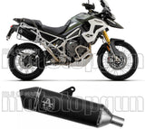 Auspuffendrohr Ohne Geräuschzulassung Veloce Aluminium Schwarz Carbon - Arrow Special Parts Kompatibel Mit Triumph Tiger 1200 (2022-2024)