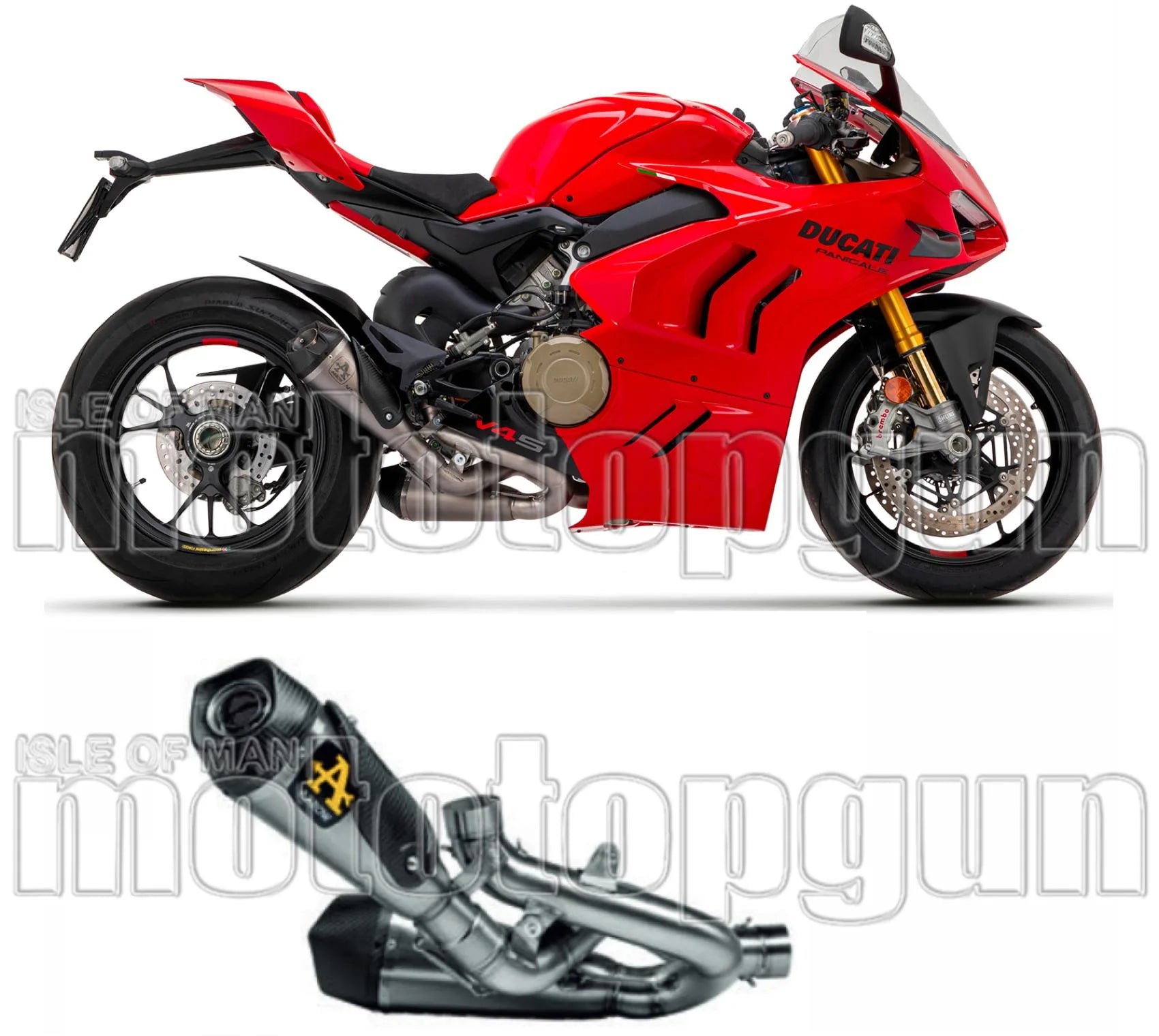 Doppelauspuffanlage Ohne Geräuschzulassung Works Titan Carbon - Arrow Special Parts Kompatibel Mit Ducati Panigale V4 (2018-2024)