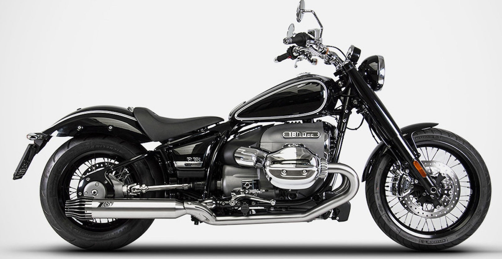 Complete Exhaust System Without Catalytic Converter And Without Sound Certification Titanium - Zard Compatible With Bmw R18 (2020-2023)
