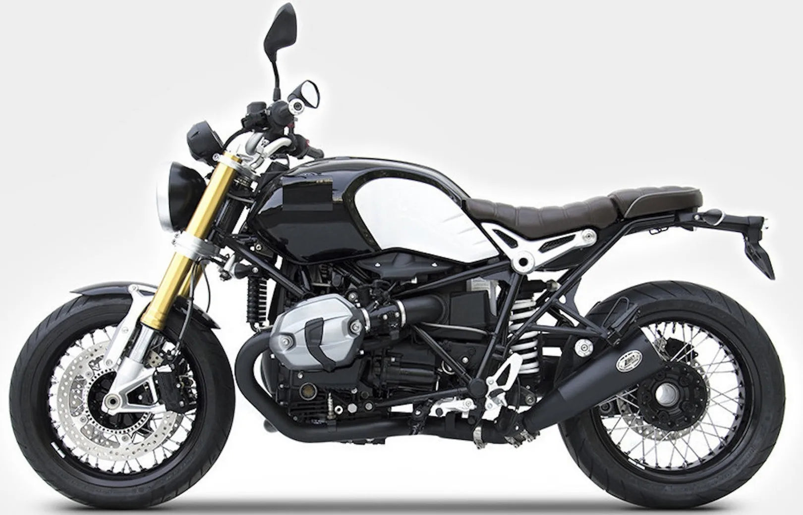 Komplette Auspuffanlage Ohne Katalysator Und Ohne Geräuschzulassung Bad Child Edelsthal Schwarz - Zard Kompatibel Mit Bmw R Nine T 1200 - Pure - Urban G - S (2015-2020)
