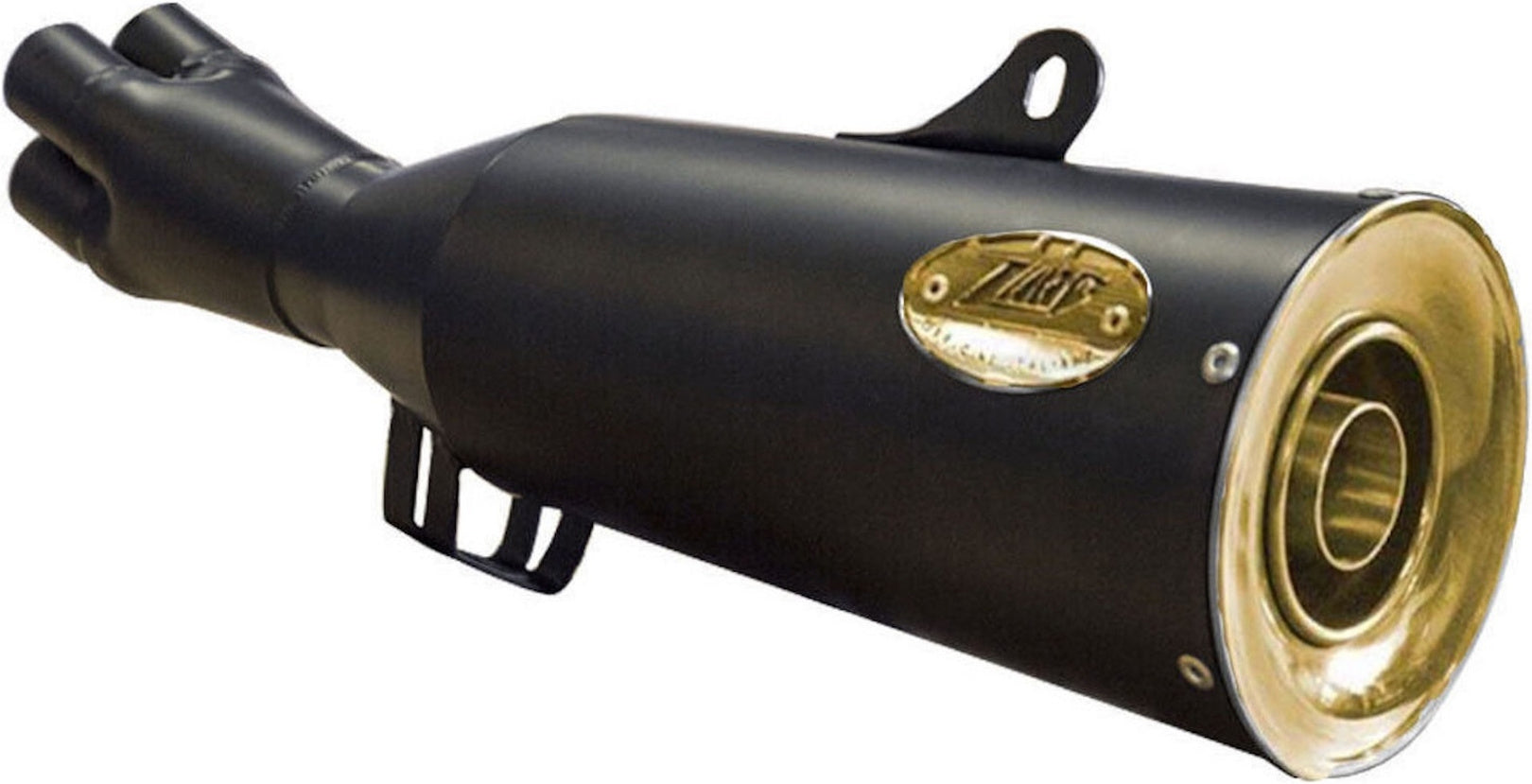 Complete Exhaust System Without Catalytic Converter And Without Sound Certification Steel Black Endcap Bronze - Zard Compatible With Bmw K100 - Rs - Rt - Lt (1983-1989)