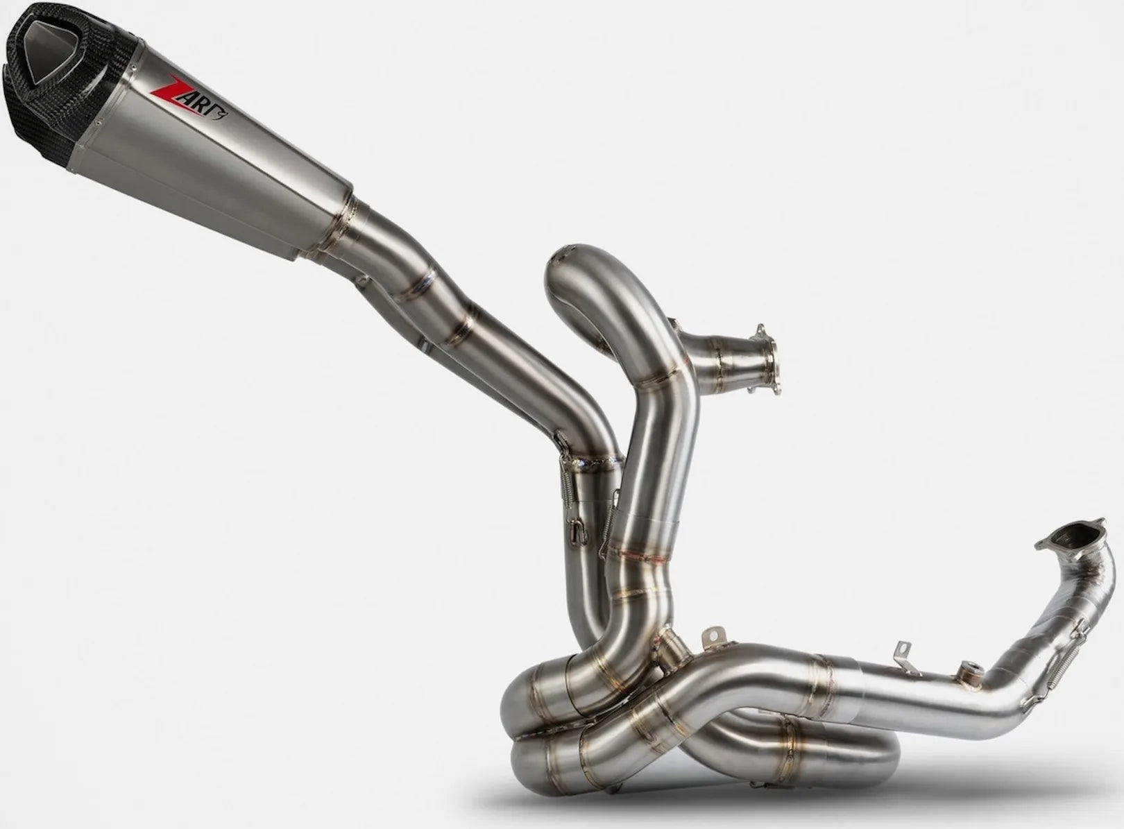 Komplette Auspuffanlage Ohne Katalysator Und Ohne Geräuschzulassung Titan Endkappe Carbon - Zard Kompatibel Mit Ducati Panigale V2 (2020-2023)