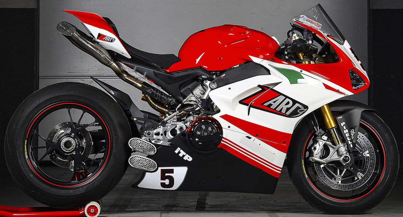Complete Exhaust System Without Catalytic Converter And Without Sound Certification Dm5 Titanium - Zard Compatible With Ducati Panigale V4 (2018-2019)