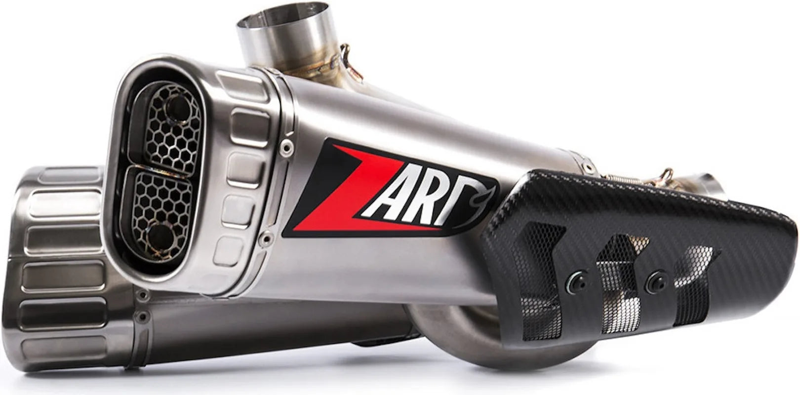 Auspuffendrohr Ohne Geräuschzulassung Compensed Full Titan Endkappe Titan - Zard Kompatibel Mit Ducati Panigale V4 (2018-2023)