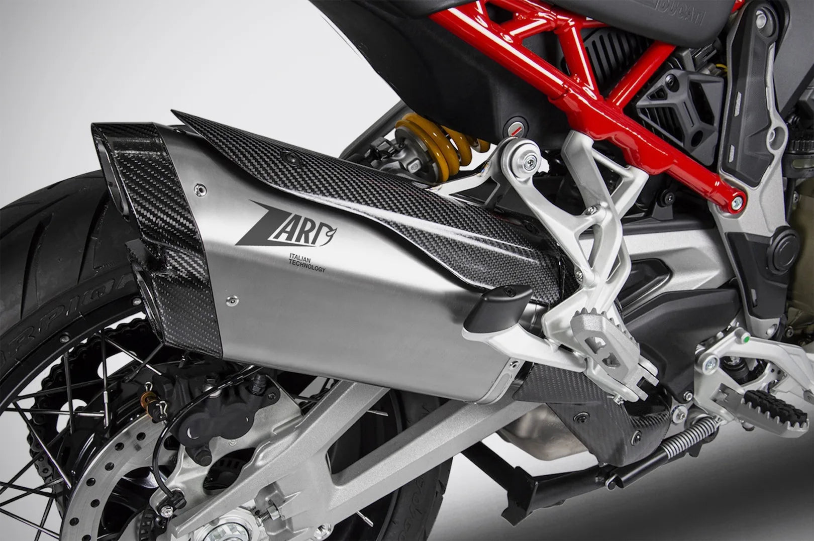 Auspuffendrohr Ohne Geräuschzulassung Titan Endkappe Carbon - Zard Kompatibel Mit Ducati Multistrada V4 (2021-2023)