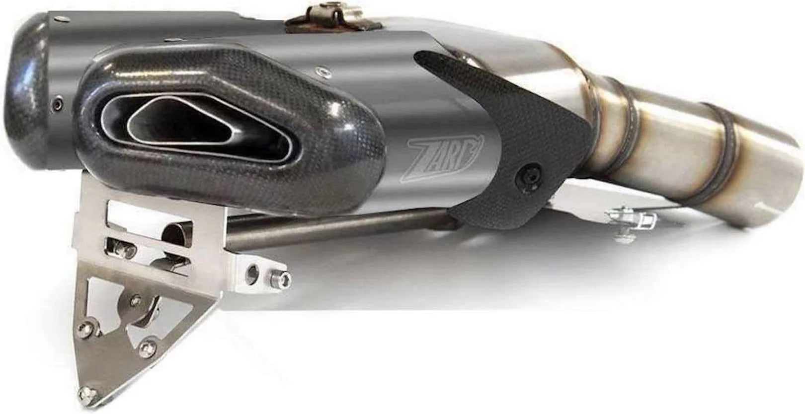 Auspuffendrohr Ohne Geräuschzulassung Penta Carbon Endkappe Carbon - Zard Kompatibel Mit Ducati Hypermotard 1100 - Evo (2007-2012)