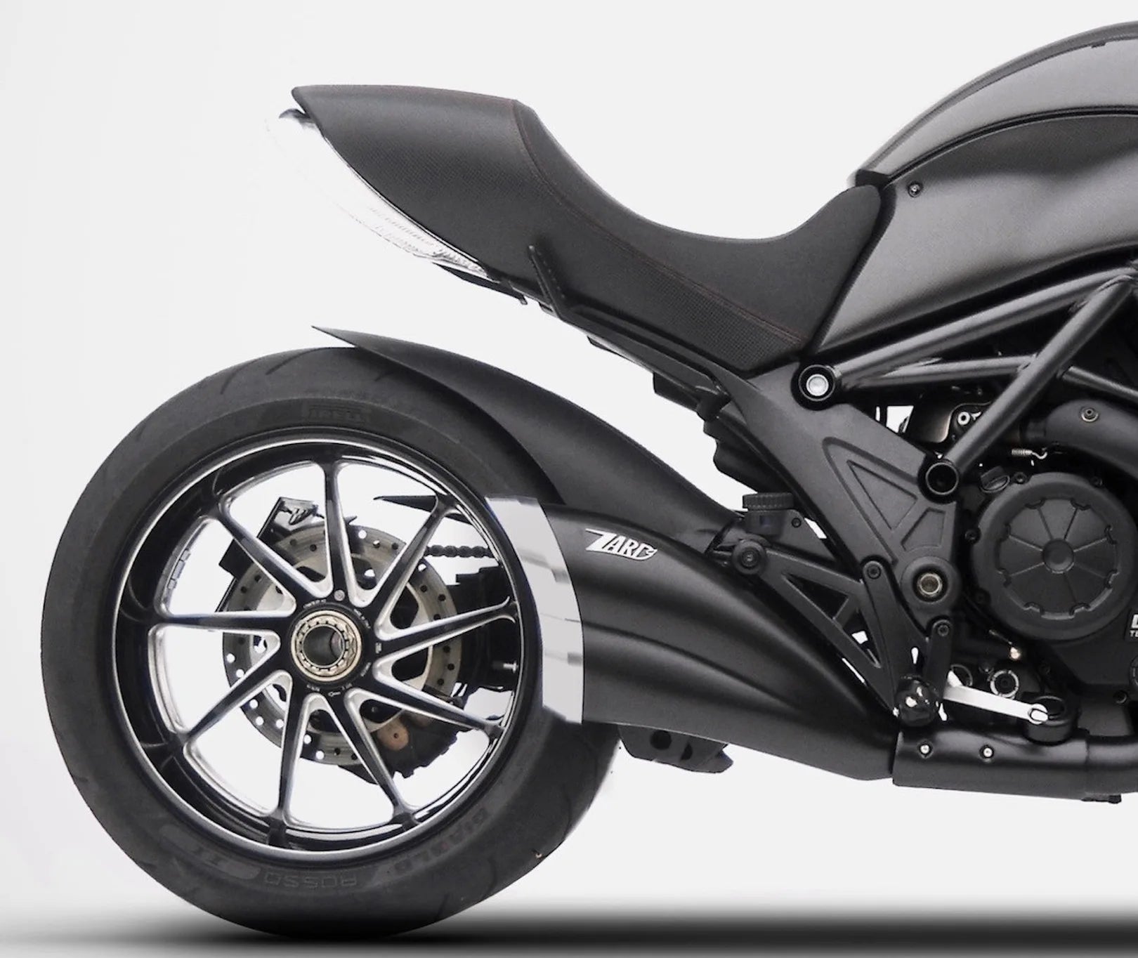 Komplette Auspuffanlage Ohne Katalysator Und Ohne Geräuschzulassung Edelsthal Schwarz Endkappe Carbon - Zard Kompatibel Mit Ducati Diavel (2011-2018)