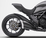 Komplette Auspuffanlage Ohne Katalysator Und Ohne Geräuschzulassung Edelsthal Schwarz Endkappe Carbon - Zard Kompatibel Mit Ducati Diavel (2011-2018)