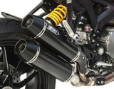 Auspuffendrohr Ohne Geräuschzulassung Overlap Carbon - Zard Kompatibel Mit Ducati Monster 1100 Evo (2011-2013)