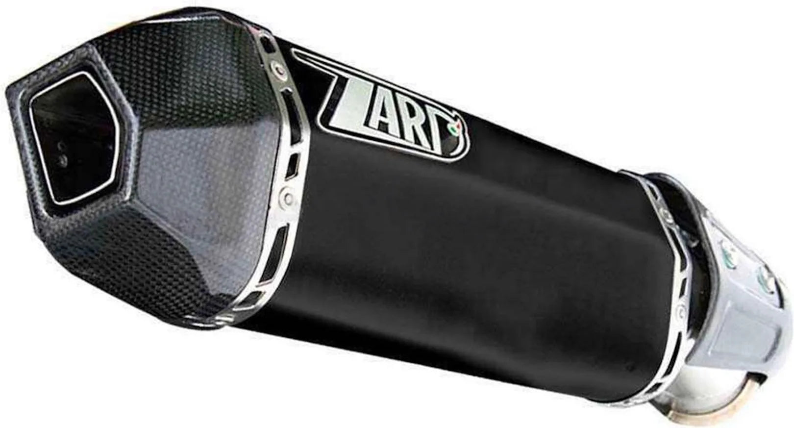 Auspuffendrohr Ohne Geräuschzulassung Penta Titan Schwarz Endkappe Carbon - Zard Kompatibel Mit Ducati Hypermotard 821 Sp (2013-2015)