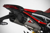 Auspuffendrohr Ohne Geräuschzulassung Gt Edelsthal Endkappe Carbon - Zard Kompatibel Mit Ducati Hypermotard 950 - Sp (2019-2023)