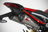 Auspuffendrohr Ohne Geräuschzulassung Topgun Edelsthal Endkappe Carbon - Zard Kompatibel Mit Ducati Hypermotard 950 - Sp (2019-2023)