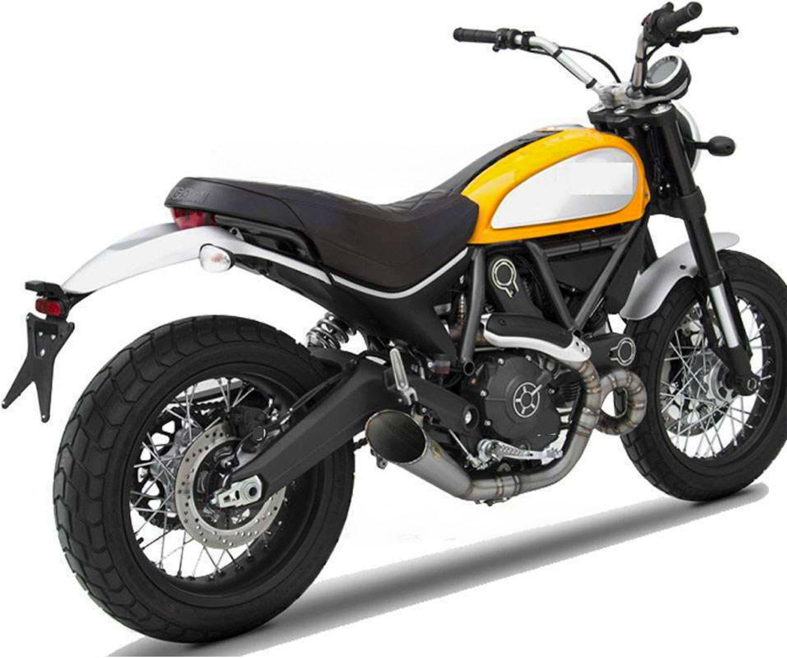 Complete Exhaust System Without Catalytic Converter And Without Sound Certification Conical Stainless Steel - Zard Compatible With Ducati Scrambler 800 (2015-2019)