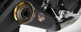 Exhaust Tip Without Sound Certification Zuma Steel Black Endcap Bronze - Zard Compatible With Ducati Scrambler 800 Desert Sled (2017-2019)