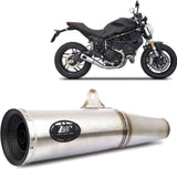 Auspuffendrohr Ohne Geräuschzulassung Zuma Edelsthal Endkappe Alu Schwarz - Zard Kompatibel Mit Ducati Scrambler 800 (2015-2019)