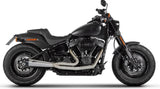 Komplette Auspuffanlage Ohne Katalysator Und Ohne Geräuschzulassung Edelsthal Endkappe Alu Schwarz - Zard Kompatibel Mit Harley-Davidson Fatboy M8 (2016-2023)