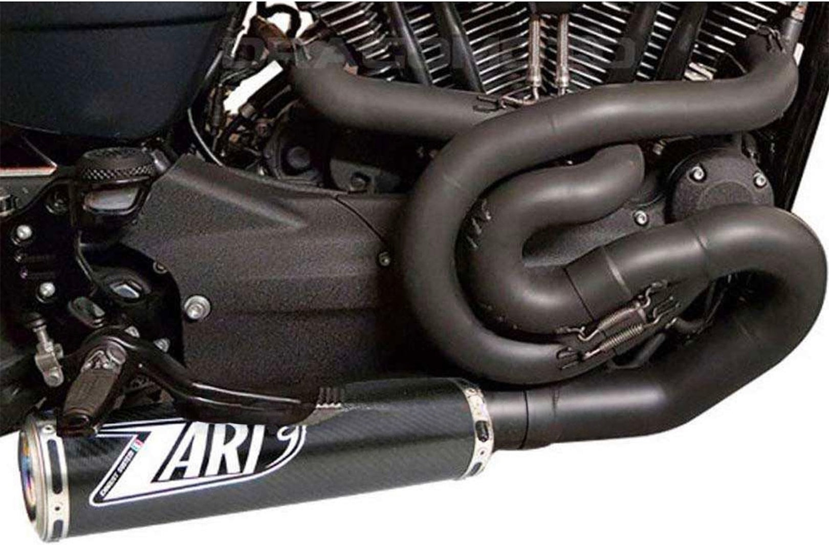 Complete Exhaust System Without Catalytic Converter And Without Sound Certification Carbon - Zard Compatible With Harley-Davidson Xr 1200 (2009-2012)