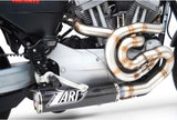 Komplette Auspuffanlage Ohne Katalysator Und Ohne Geräuschzulassung Carbon - Zard Kompatibel Mit Harley-Davidson Xr 1200 (2009-2012)